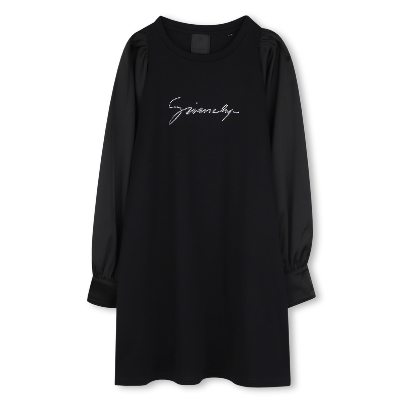 Jurk met satijnen mouwen GIVENCHY 
                        GIRL