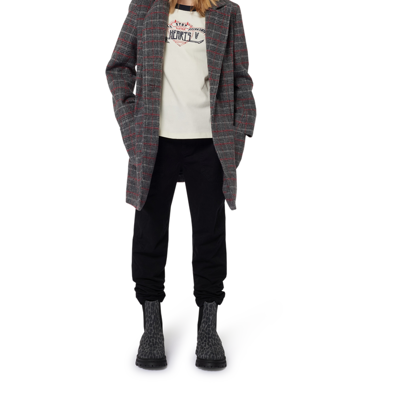 Leren enkellaarsjes met print ZADIG & VOLTAIRE 
                        GIRL