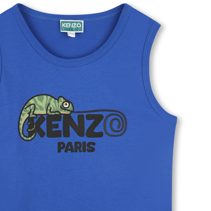 Katoenen tanktop met logo KENZO KIDS 
                        BOY