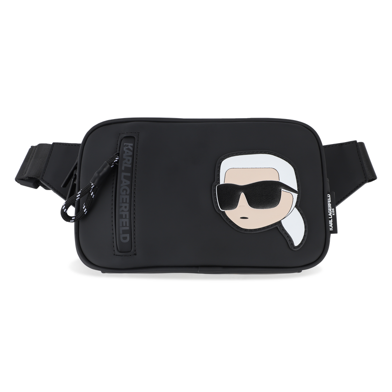 Heuptasje van gecoat textiel met rubbereffect KARL LAGERFELD KIDS 
                        BOY