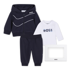 Set broek, cardigan en T-shirt, MARINE, hi-res