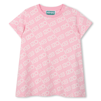 Katoenen jurk met print KENZO KIDS GIRL