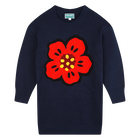 Jurk met ingebreide bloem KENZO KIDS 
                    GIRL