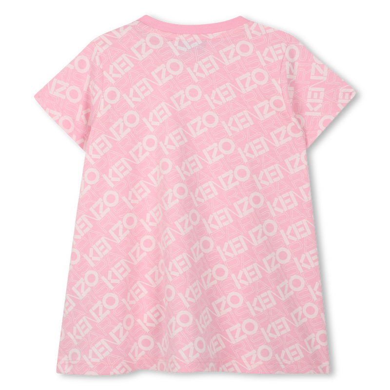 Katoenen jurk met print KENZO KIDS 
                        GIRL