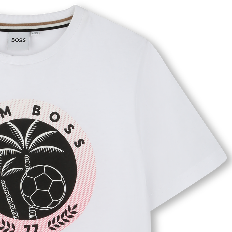 Katoenen T-shirt korte mouwen BOSS 
                        BOY