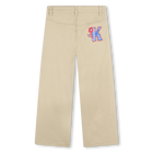 Uitlopende broek van katoen KENZO KIDS 
                    GIRL