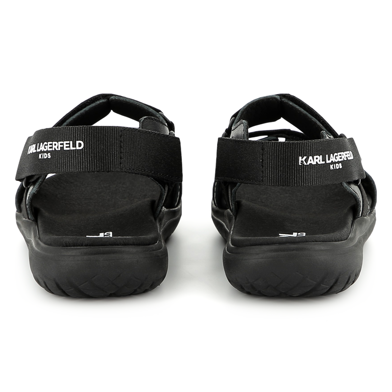 Leren sandalen met klittenband KARL LAGERFELD KIDS 
                        BOY