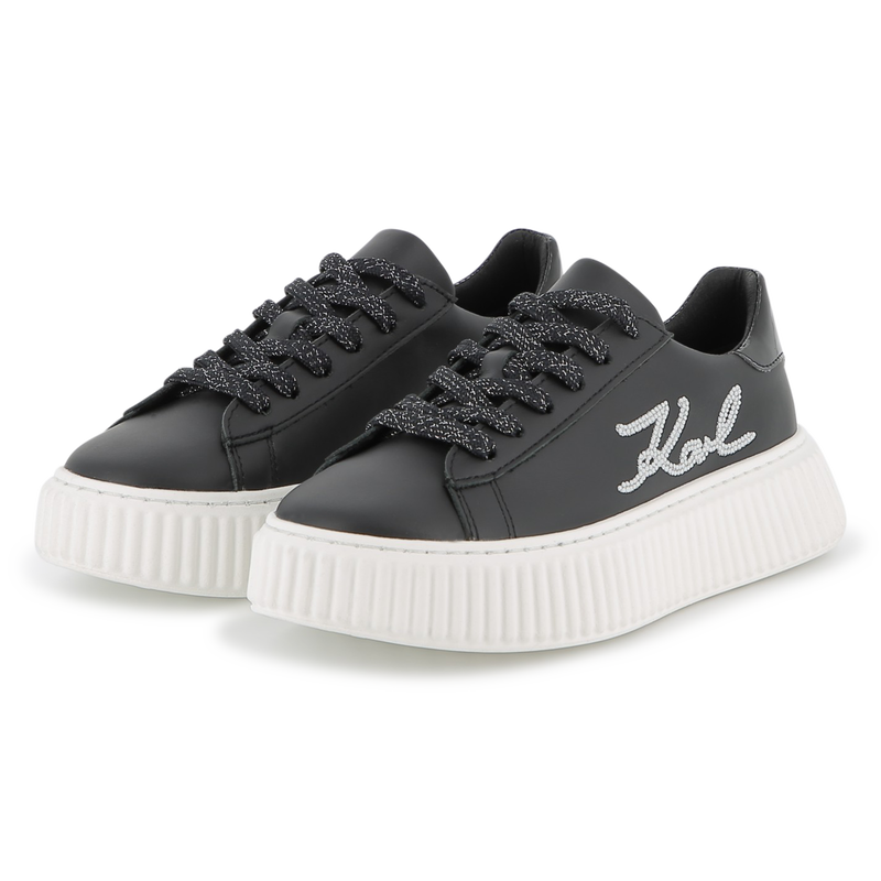 Lage sneakers met veters KARL LAGERFELD KIDS 
                        GIRL