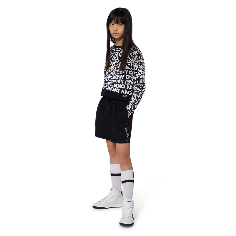 Katoenen short met steentjes DKNY 
                        GIRL