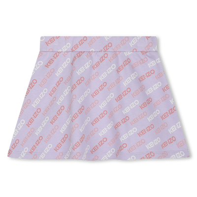 Uitlopende rok met logoprint KENZO KIDS GIRL