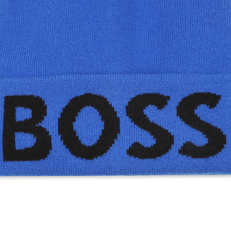 Gebreide muts met revers BOSS 
                        BOY
