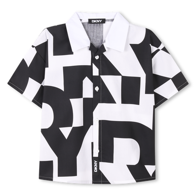 Katoenen overhemd korte mouwen DKNY UNISEX