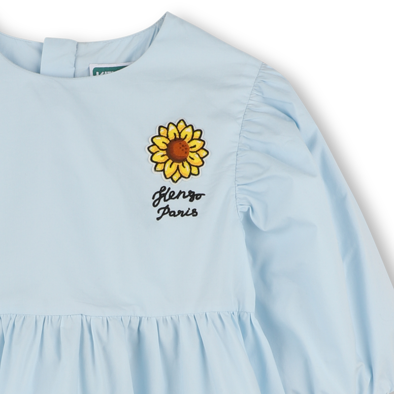 Wijde jurk in twee kleuren KENZO KIDS 
                        GIRL