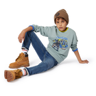 Gebreide badge muts met logo TIMBERLAND 
                    BOY