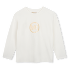 T-shirt met lange mouwen, GEBROKEN WIT, hi-res