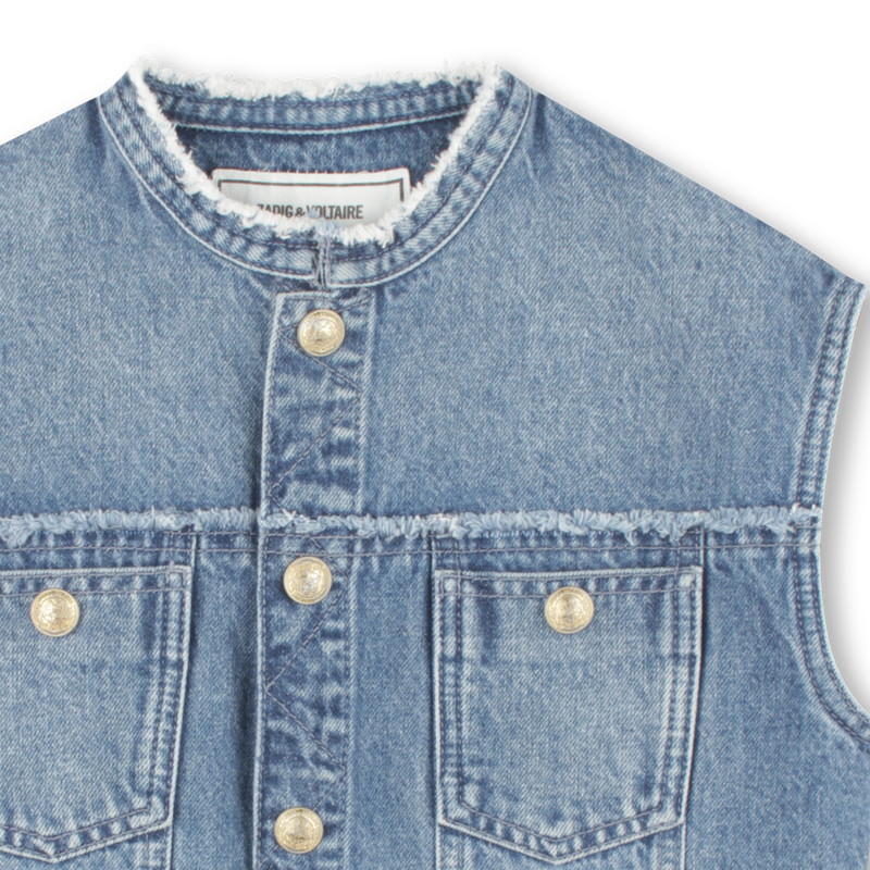 Mouwloos jeansjasje