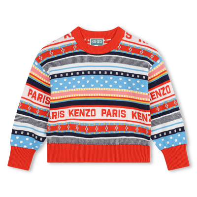 Trui met ingebreide motieven KENZO KIDS GIRL