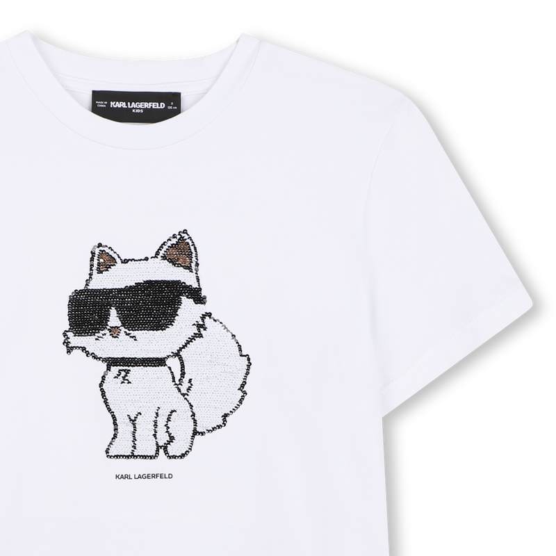 T-SHIRT MET KORTE MOUWEN KARL LAGERFELD KIDS 
                        GIRL