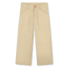 Uitlopende broek van katoen KENZO KIDS 
                    GIRL