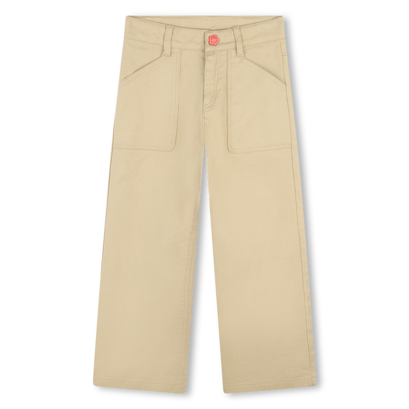 Uitlopende broek van katoen KENZO KIDS 
                        GIRL