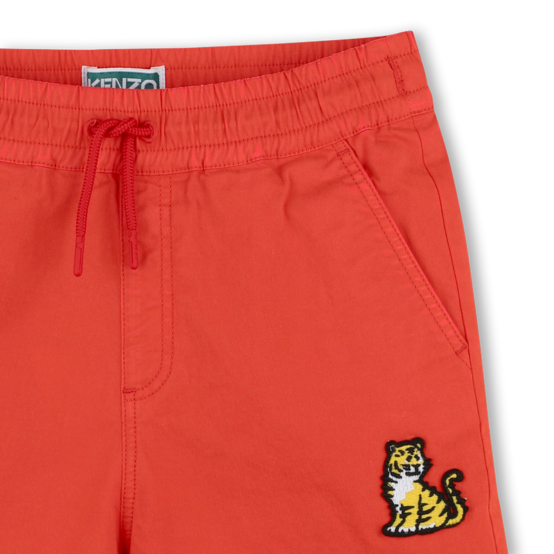 Katoenen bermuda met badge KENZO KIDS 
                        BOY