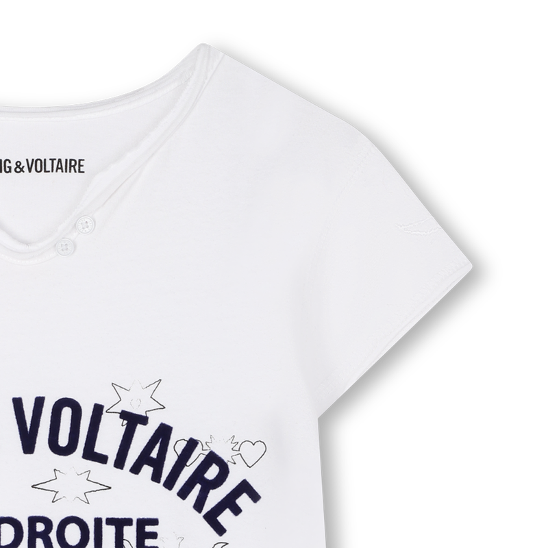 T-shirt met Tunesische kraag ZADIG & VOLTAIRE 
                        GIRL