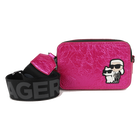 Kreukel gecoate textiel handtas KARL LAGERFELD KIDS 
                    GIRL