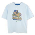 Wijd T-shirt met print, LICHT BLAUW, hi-res