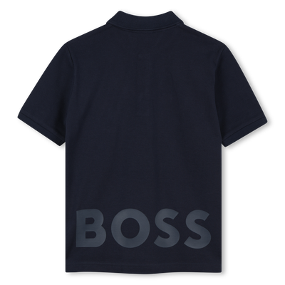 Katoenen polo met logo BOSS BOY