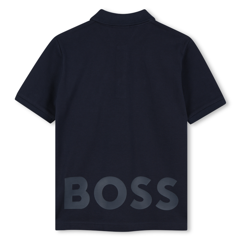 Katoenen polo met logo BOSS 
                        BOY