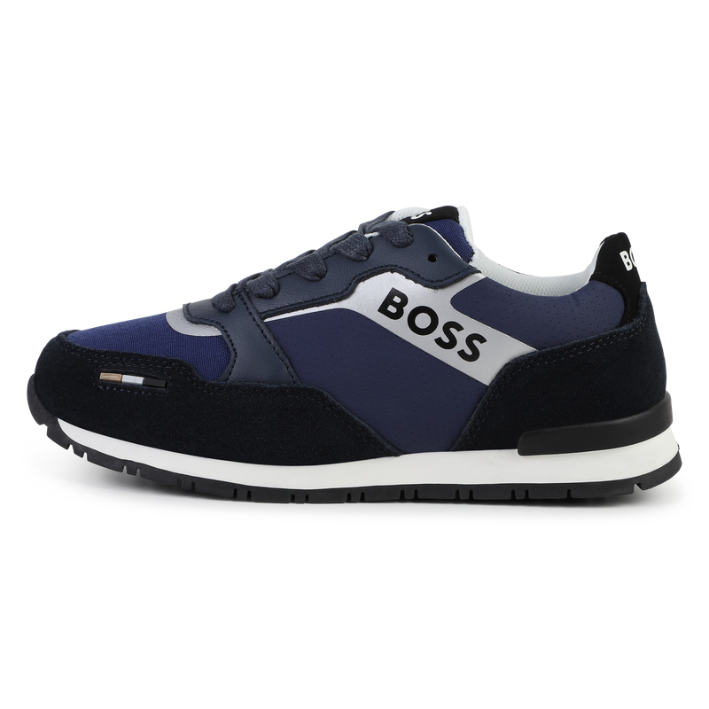 Sneakers met veters en leer BOSS 
                        BOY