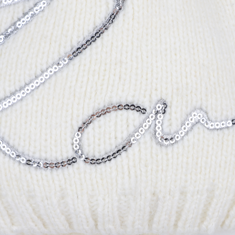 Gebreide muts met pompon KARL LAGERFELD KIDS 
                        GIRL