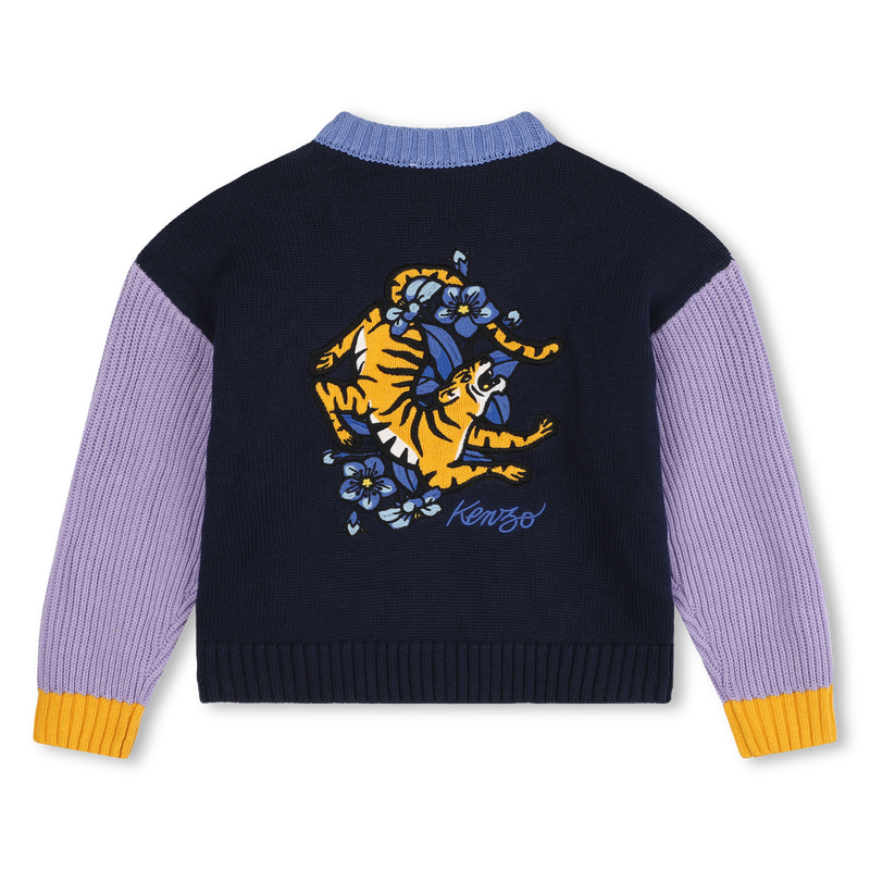 Meerkleurig gebreid vestje KENZO KIDS 
                        GIRL