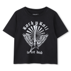 Recht fit T-shirt, ZWART, hi-res