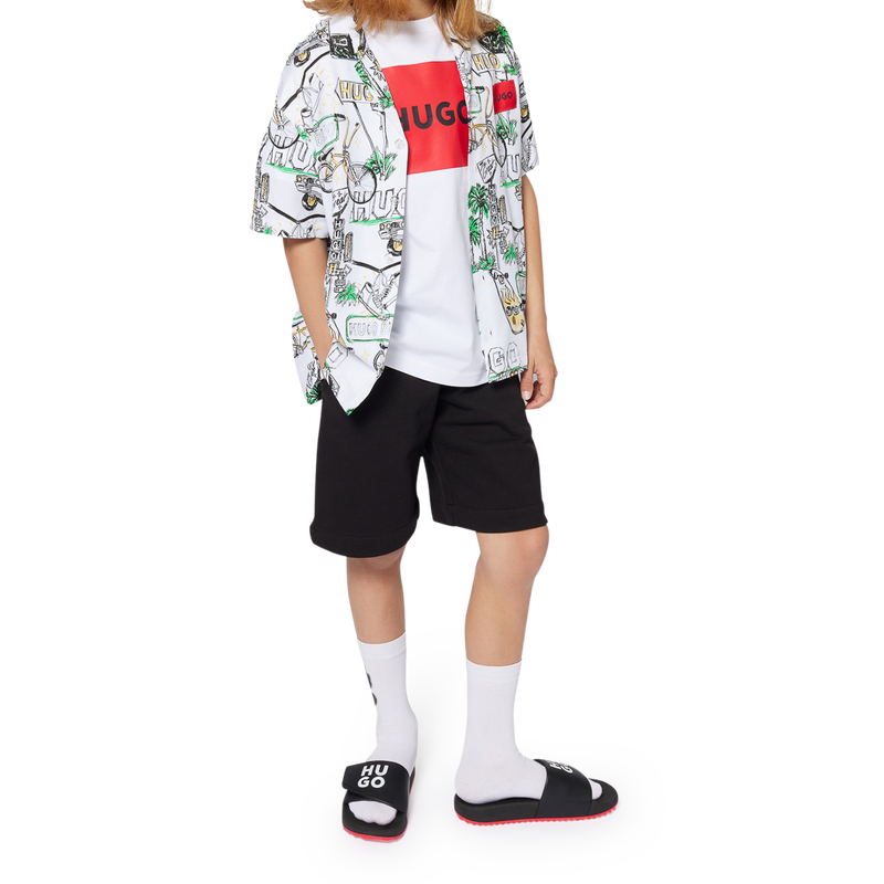 Fleece joggingbermuda HUGO 
                        JONGEN