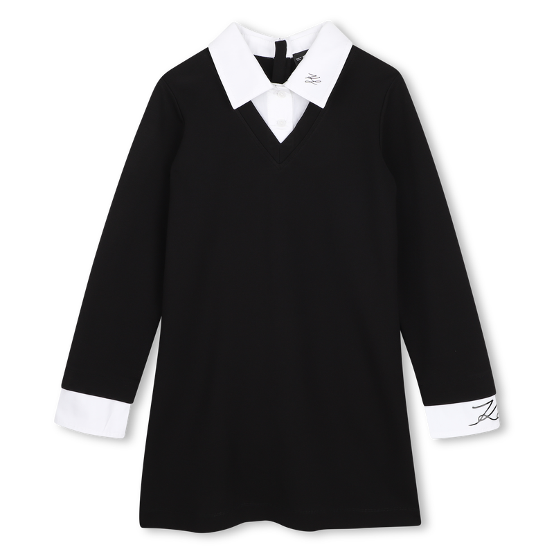 Langarm jurk KARL LAGERFELD KIDS 
                        GIRL
