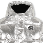 Zilverkleurig donsjack met capuchon KARL LAGERFELD KIDS 
                    GIRL