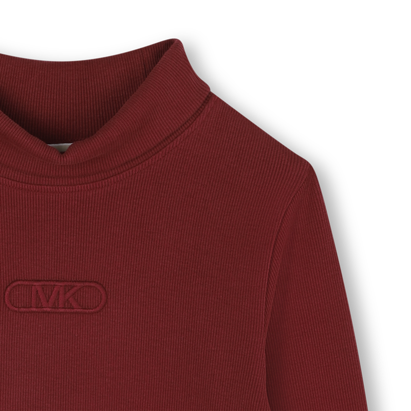 T-shirt met lange mouwen en opstaande kraag MICHAEL KORS 
                        GIRL