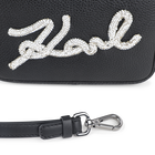 Handtas, generfd en glad gecoat textiel KARL LAGERFELD KIDS 
                    GIRL