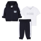 Vest + broek + t-shirt set, MARINE, hi-res