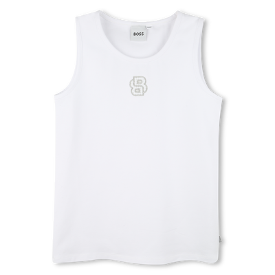 Geborduurde tanktop BOSS GIRL