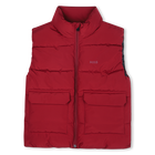 Mouwloos donsjack, DONKER ROOD, hi-res