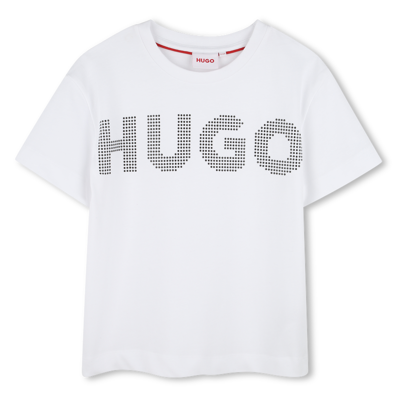 Katoenen T-shirt met logo HUGO 
                        GIRL