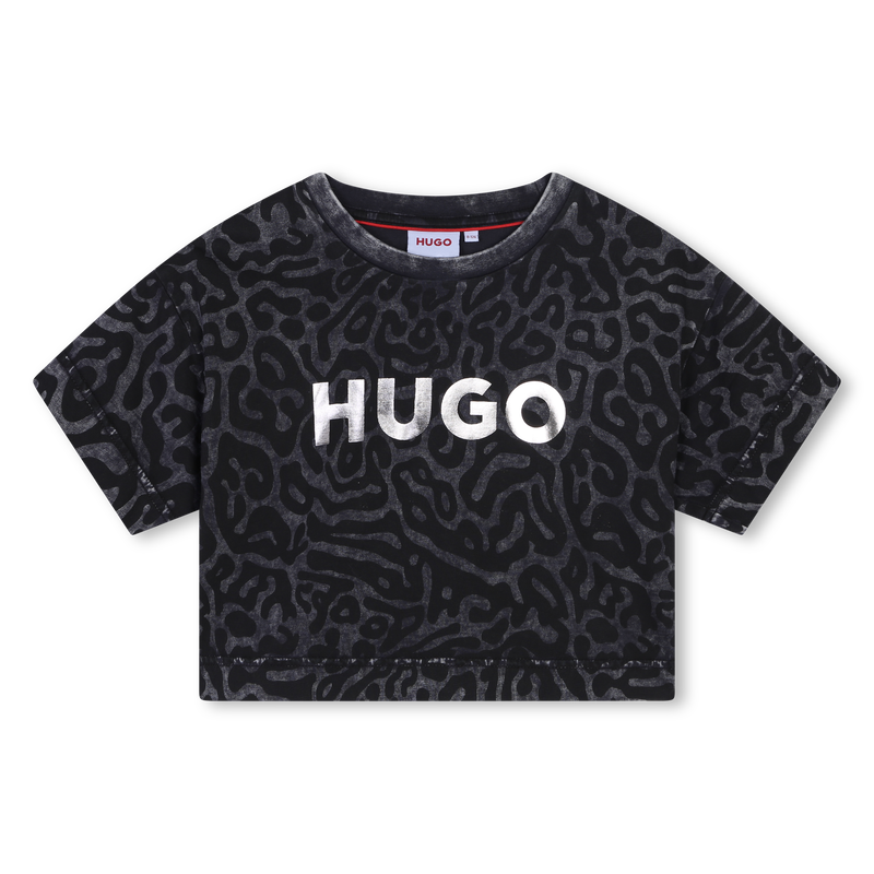 Katoenen T-shirt met print HUGO 
                        GIRL
