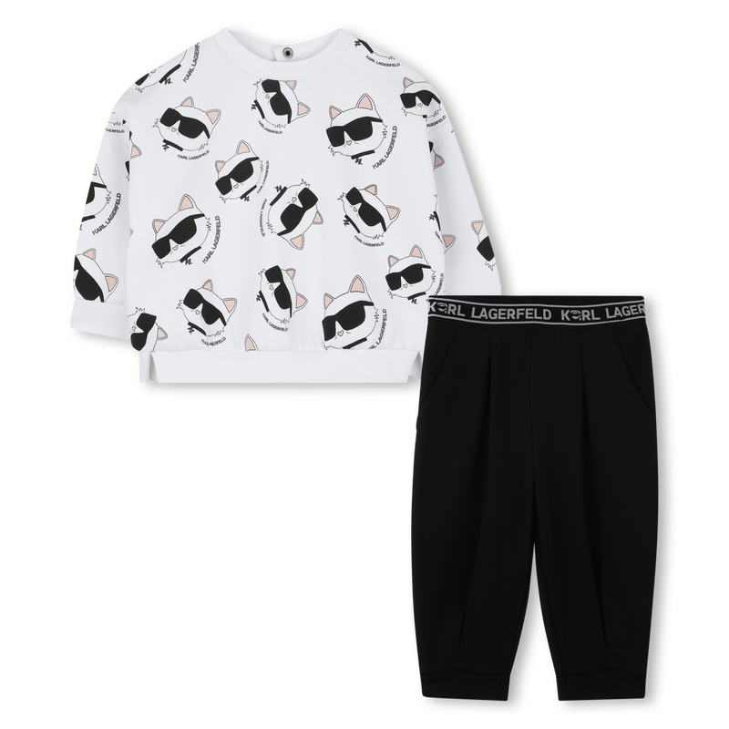 Set sweatshirt en broek KARL LAGERFELD KIDS 
                        GIRL