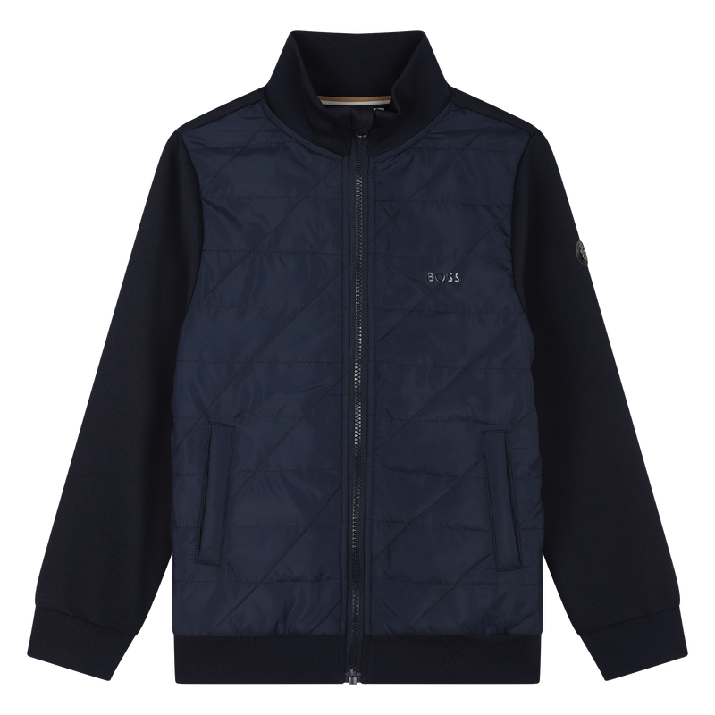 Vest met rits in materialenmix BOSS 
                        BOY