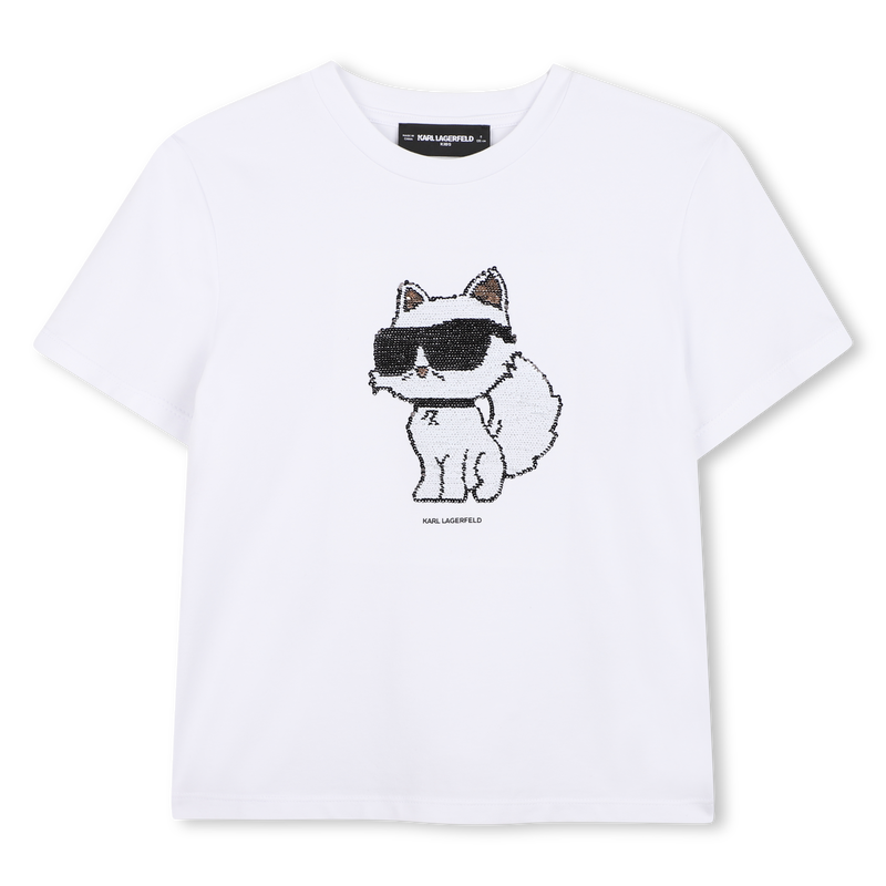 T-SHIRT MET KORTE MOUWEN KARL LAGERFELD KIDS 
                        GIRL
