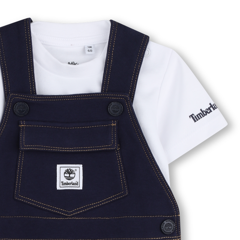 OVERALLS EN T-SHIRT SET TIMBERLAND 
                        BOY