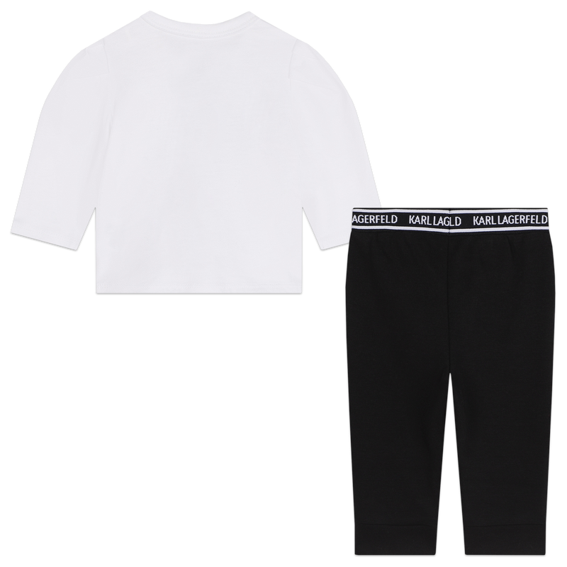 Katoenen T-shirt en legging KARL LAGERFELD KIDS 
                        GIRL