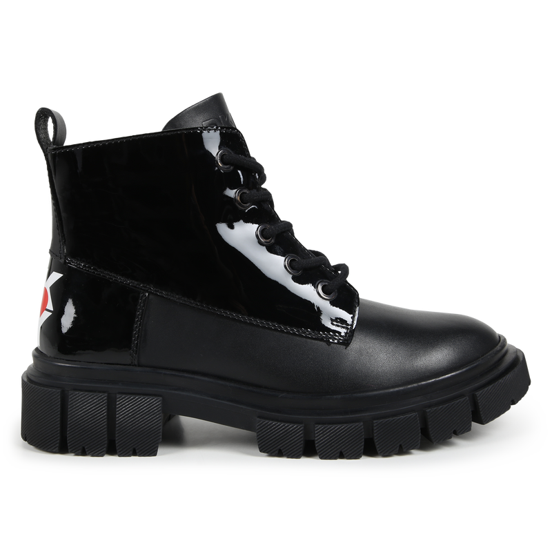 Lederen laarzen met rits DKNY 
                        GIRL